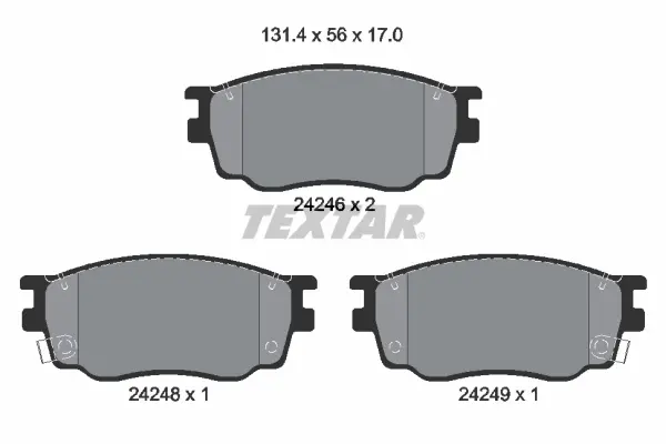 Передние тормозные колодки textar 2424601