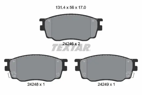 Передние тормозные колодки textar 2424601