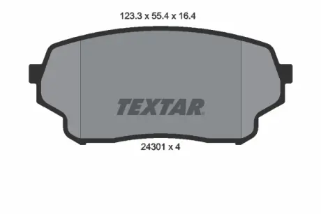 Передние тормозные колодки textar 2430101