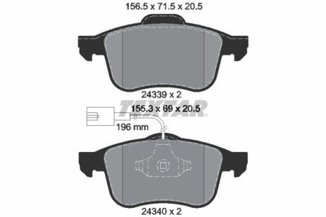 Передні тормозні (гальмівні) колодки textar 2433901