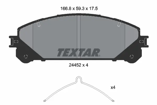 Передні тормозні (гальмівні) колодки Textar 2445201 (фото 1)