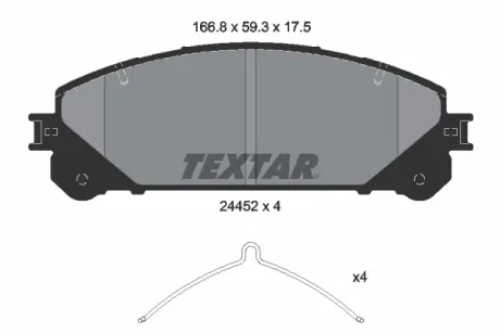 Передні тормозні (гальмівні) колодки Textar 2445201