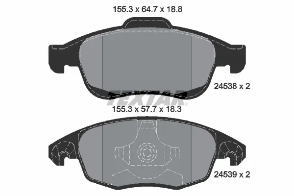Передние тормозные колодки textar 2453801