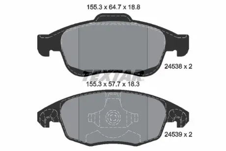 Передние тормозные колодки textar 2453801