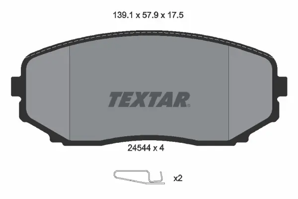 Передні тормозні (гальмівні) колодки Textar 2454401 (фото 1)