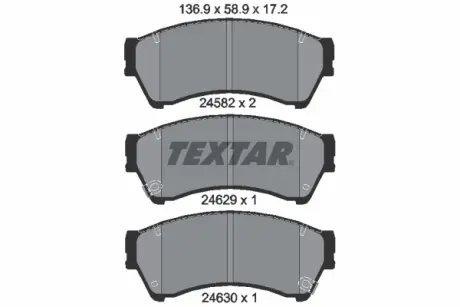 Передние тормозные колодки textar 2458202