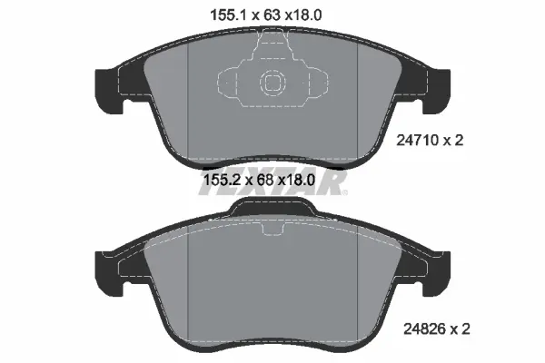 Передні тормозні (гальмівні) колодки Textar 2471001 (фото 1)