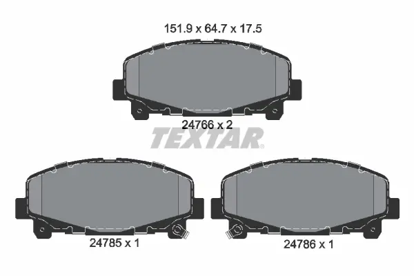Передні тормозні (гальмівні) колодки Textar 2476601 (фото 1)