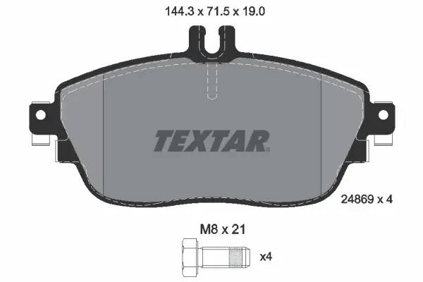 Передні тормозні (гальмівні) колодки Textar 2486901 (фото 1)