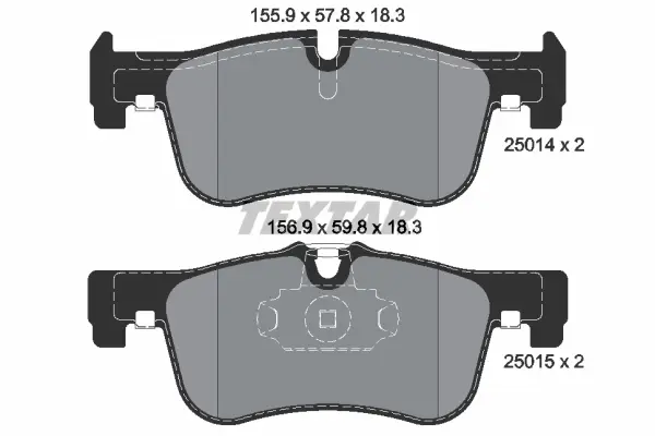 Передні тормозні (гальмівні) колодки Textar 2501401 (фото 1)