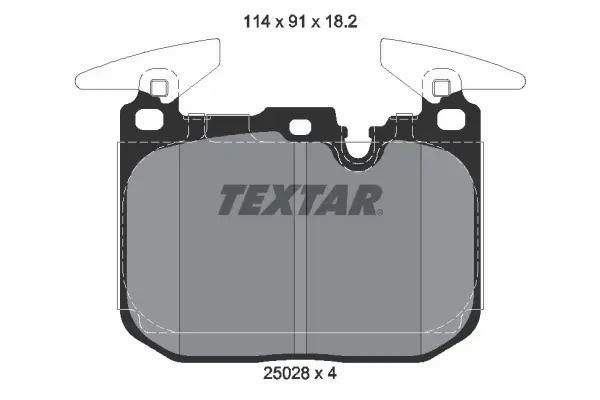 Передні тормозні (гальмівні) колодки Textar 2502801 (фото 1)