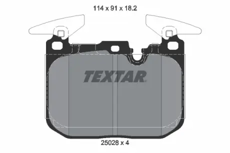 Передние тормозные колодки textar 2502801
