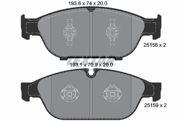 Передні тормозні (гальмівні) колодки Textar 2515802 (фото 1)