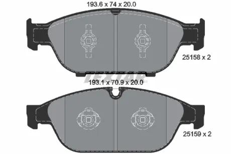 Передні тормозні (гальмівні) колодки Textar 2515802
