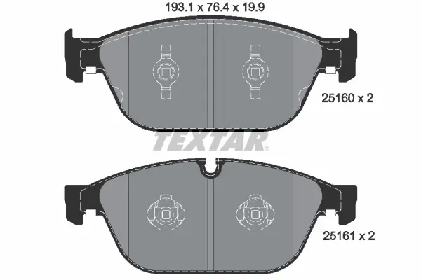 Передні тормозні (гальмівні) колодки Textar 2516002 (фото 1)