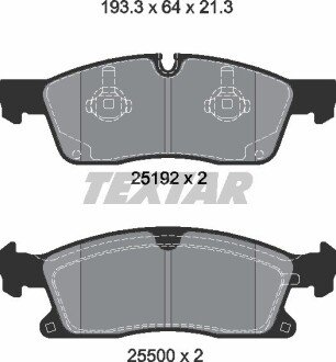 Передние тормозные колодки textar 2519202