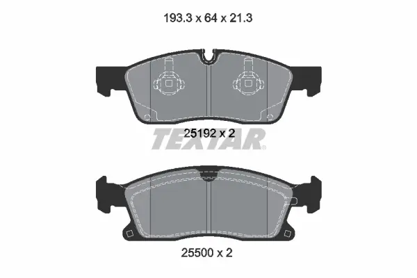 Передние тормозные колодки textar 2519202