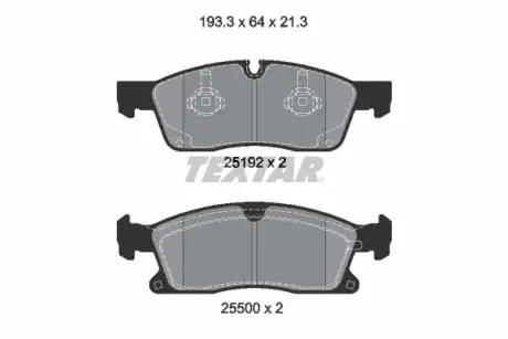 Передние тормозные колодки textar 2519202