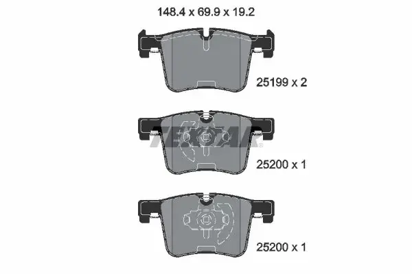 Передні тормозні (гальмівні) колодки Textar 2519901 (фото 1)