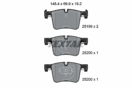 Передні тормозні (гальмівні) колодки Textar 2519901