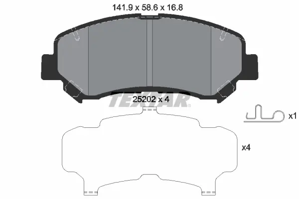Передні тормозні (гальмівні) колодки Textar 2520201 (фото 1)