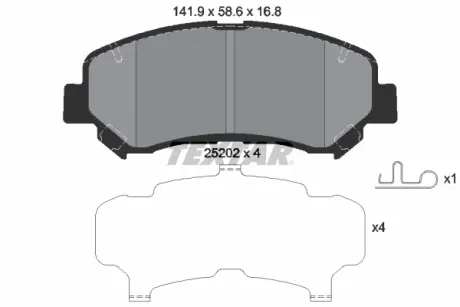 Передние тормозные колодки textar 2520201