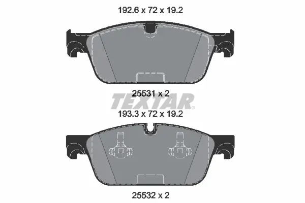 Передні тормозні (гальмівні) колодки Textar 2553101 (фото 1)