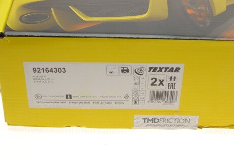 Тормозной диск textar 92164303