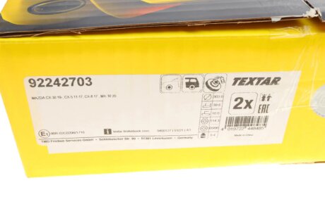 Тормозной диск textar 92242703