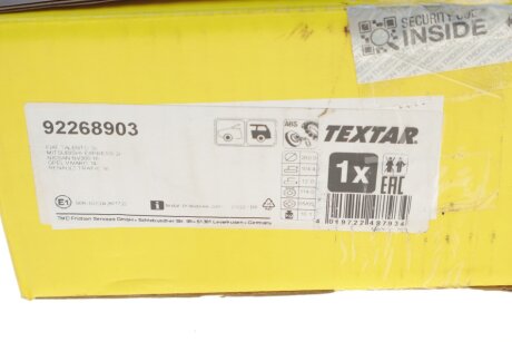Гальмівний диск textar 92268903