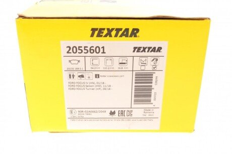 Тормозні (гальмівні) колодки textar 2055601