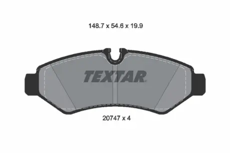 Тормозные колодки textar 2074701