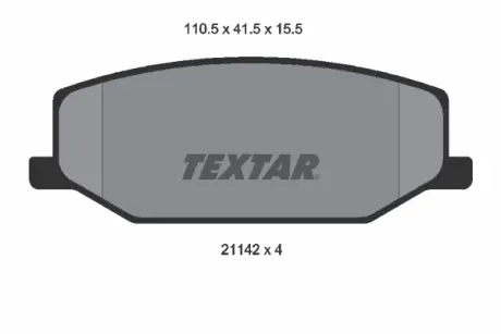 Тормозные колодки textar 2114202