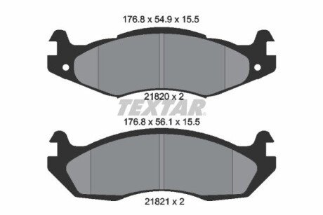 Тормозні (гальмівні) колодки textar 2182001