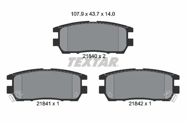 Тормозные колодки textar 2184002