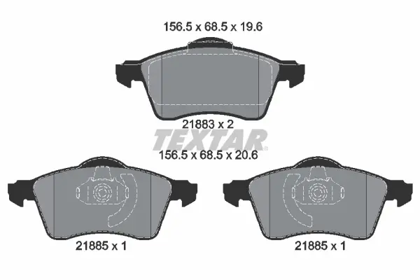 Тормозные колодки textar 2188302