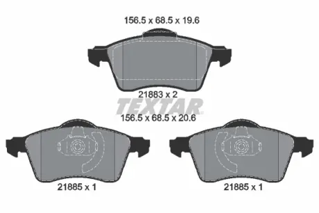 Тормозные колодки textar 2188302