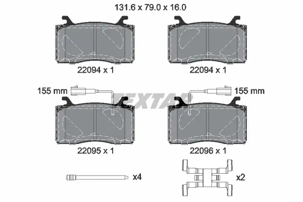 Тормозные колодки textar 2209401