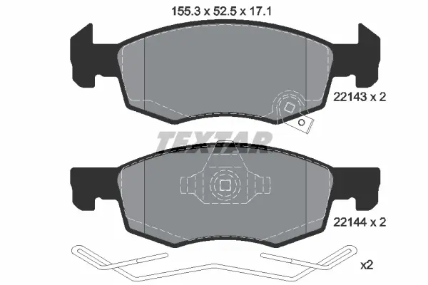Тормозные колодки textar 2214301