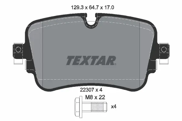 Тормозные колодки textar 2230701