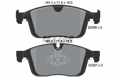 Тормозні (гальмівні) колодки textar 2238601