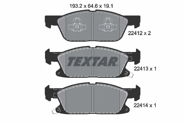 Тормозные колодки textar 2241201