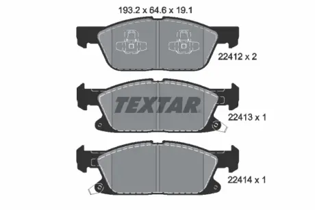 Тормозные колодки textar 2241201