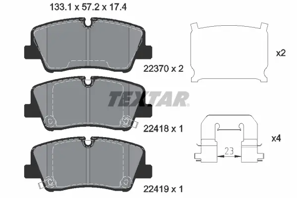 Тормозные колодки textar 2241801