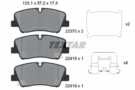 Тормозные колодки textar 2241801