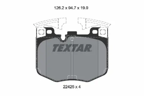 Тормозні (гальмівні) колодки Textar 2242501