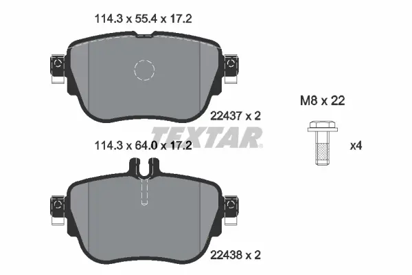 Тормозные колодки textar 2243701