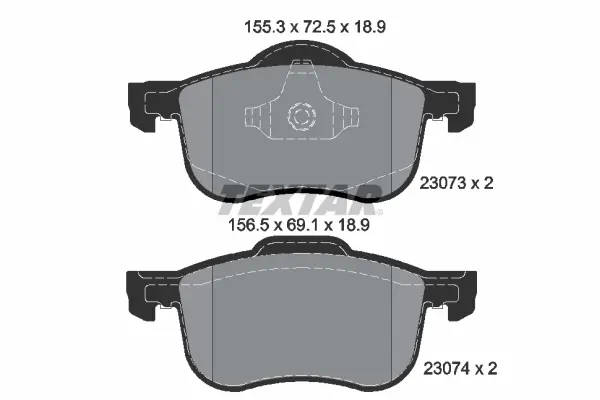 Тормозные колодки textar 2307303