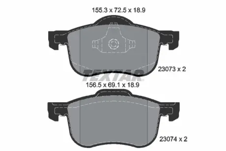 Тормозные колодки textar 2307303