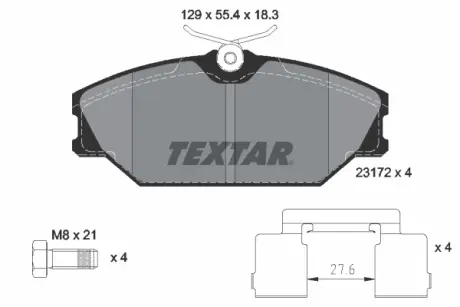 Тормозні (гальмівні) колодки Textar 2317203